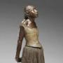 Caption/credit: Hilaire-Germain-Edgar Degas, Little Dancer, Aged Fourteen, 1880. Bronze with tulle skirt and satin hair ribbon. Harvard Art Museums/Fogg Museum, Bequest of Grenville L. Winthrop, 1943.1128. Photo: Harvard Art Museums; © President and Fellows of Harvard College.